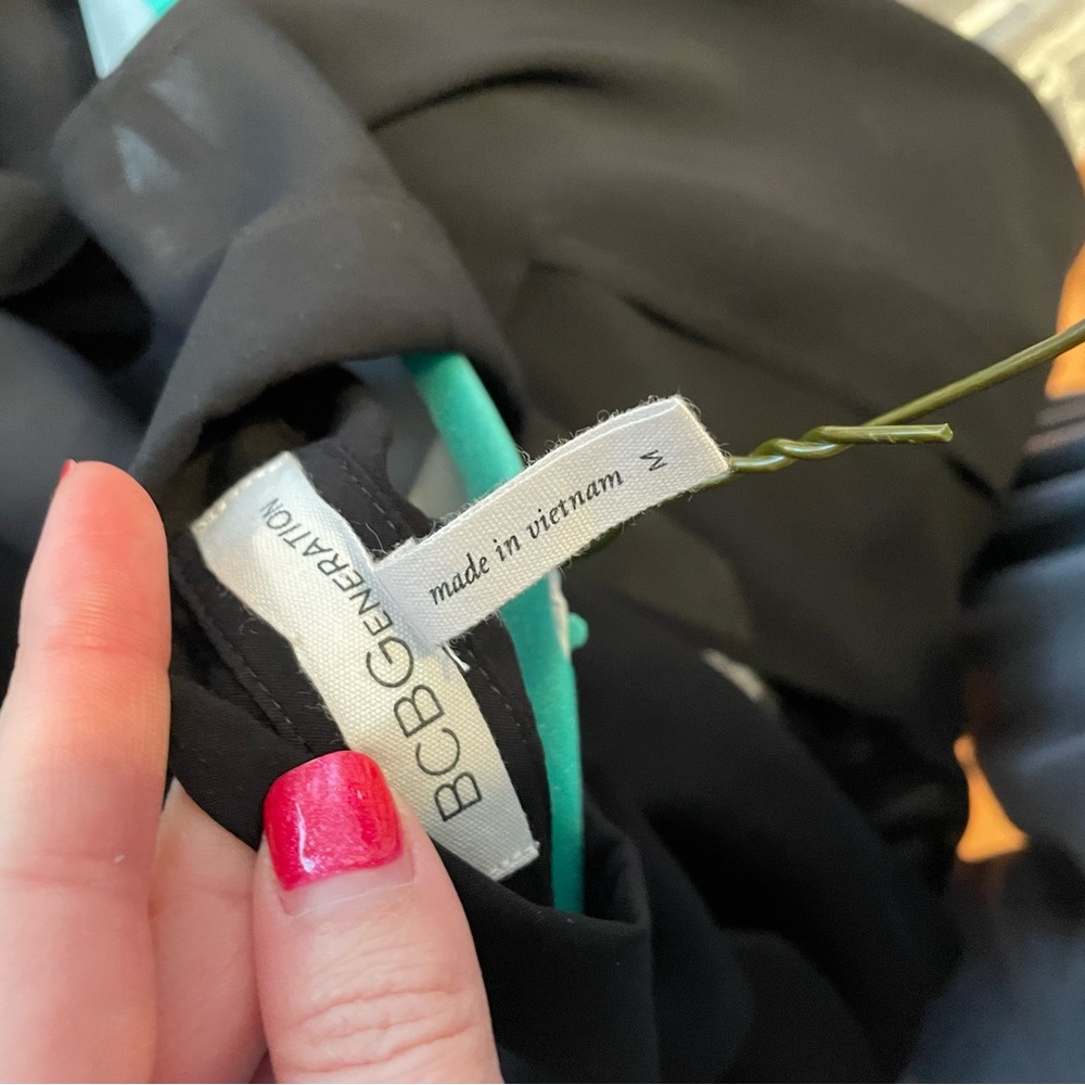 Bcbgeneration Collared High Low Black Button Down… - image 5